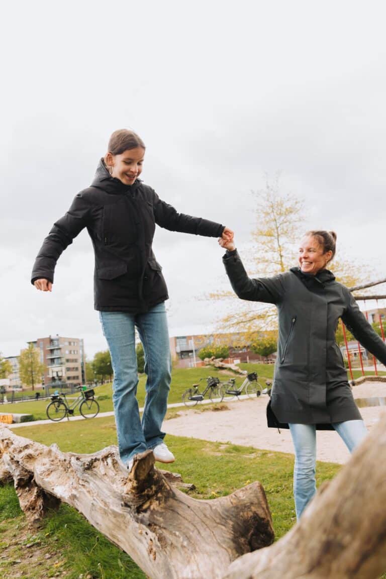 Moeder en dochter bewegen