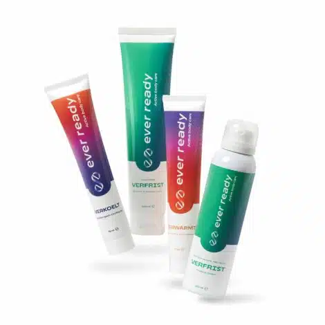 Routine kit ever ready met warmte creme, cooling gel, douchegel, deodorant