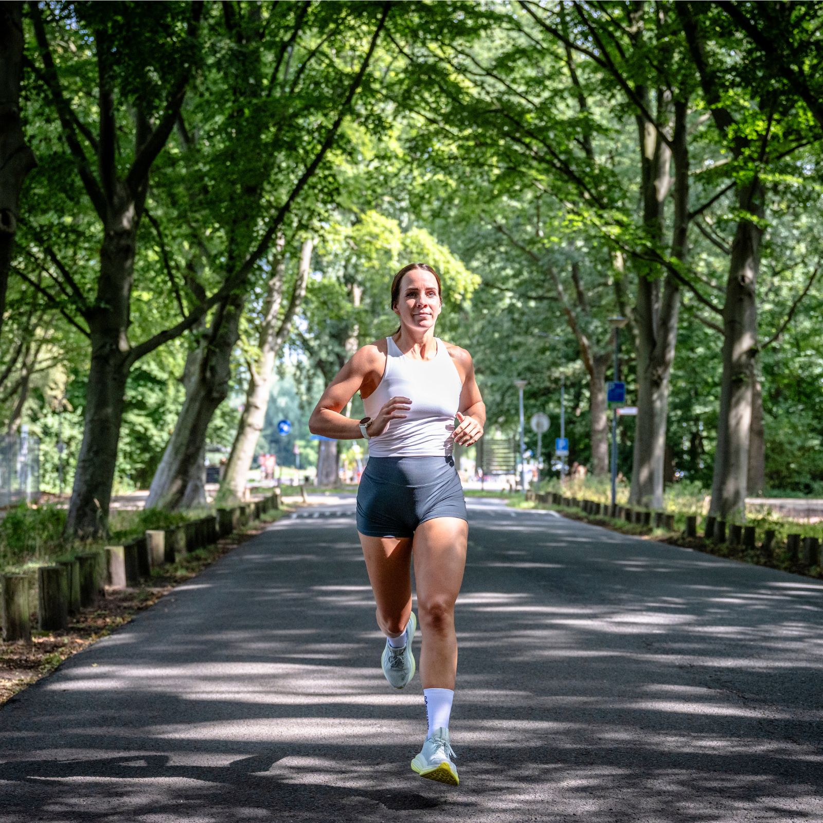 In het bos hardlopen
