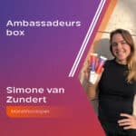 Websitebanner met Simone van Zundert en Ever Ready Ambassadeursbox